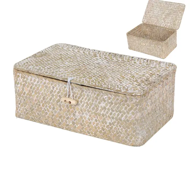 yudobliss cesta ratán rectangular con