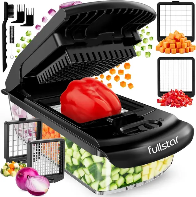 Fullstar Pro 2-en-1 Espiralizador y Cortador de Verduras Negro