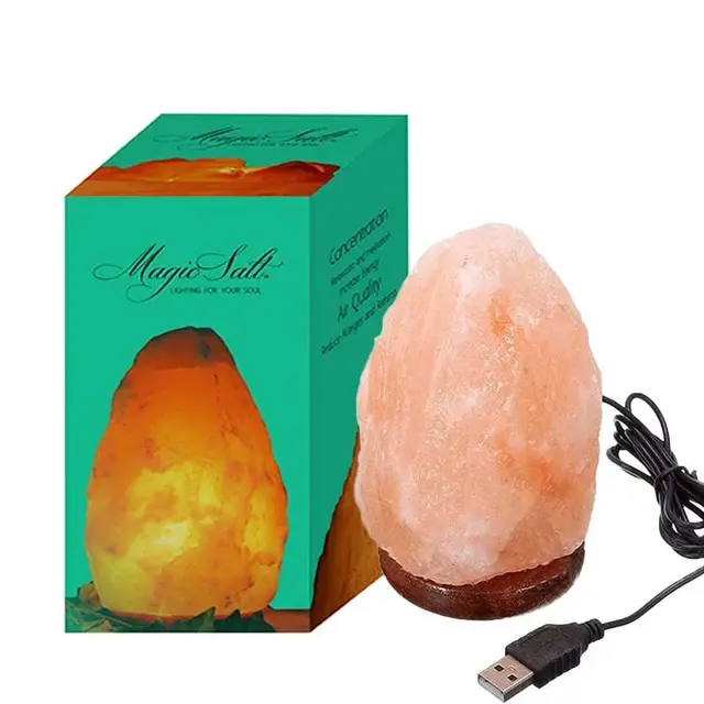 lamare lámpara sal himalaya rosa usb led
