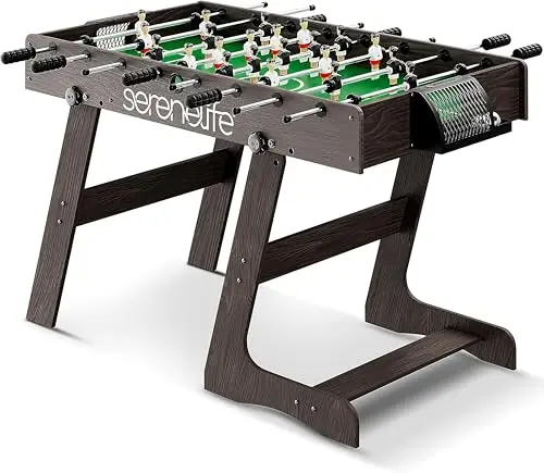 Serenelife futbolin, Tamaño competitivo de 48”, Futbol, para la casa, Sala de Juegos, Arcade