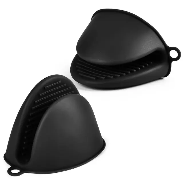 auauy mini manoplas silicona negro (par