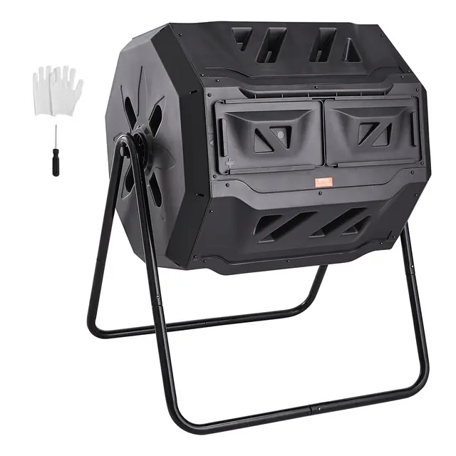vevor compostador giratorio 162l doble