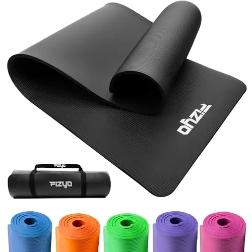 Fizyo Esterilla de Yoga Gruesa Antideslizante NBR – Colchoneta para Pilates, Gimnasio y Fitness, Caucho Sintético Resistente para Entrenamiento, Ejercicio y Relajación, 190 x 60 cm