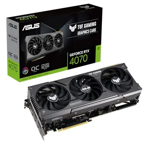 ASUS TUF Gaming GeForce RTX 4070 OC Edition, Tarjeta Gráfica Gaming (PCIe 4.0, 12GB GDDR6X, DLSS 3, HDMI 2.1a, DisplayPort 1.4a)