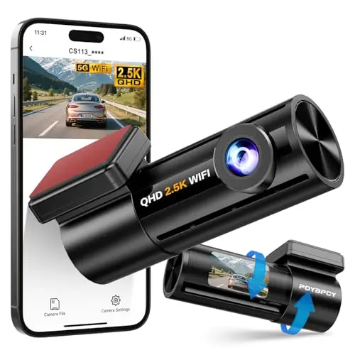 Dashcam 2.5K, Dash CAM Coche con 1,47 Pulgadas, WiFi Camara Coche Grabadora con Super Visión, Gran 170°, Control App, Sensor G, Monitor de Aparcamiento, Grabación de Bucle
