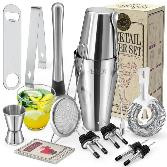 perjoy 3d01 - set coctelería 16 piezas