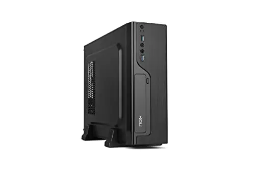 NOX LITE070 -NXLITE070- Minitorre con Fuente alimentación 500W, USB 3.0, ventilador 80mm, Micro ATX;ITX, panel frontal efecto cepillado, negro