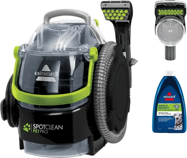 BISSELL SpotClean Pet Pro, Aspiradora de Agua Tapicería, Lava Aspiradora Ideal para Dueños de Mascotas, Limpiador de Liquidos para Alfombras, Tapicería, Sofá, Auto & Más, Motor Potente de 750W, 15585