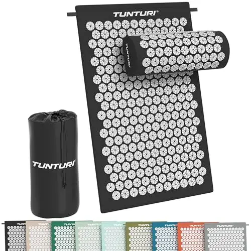 Tunturi Esterilla de Acupresión 2 en 1 con Cojín Negro