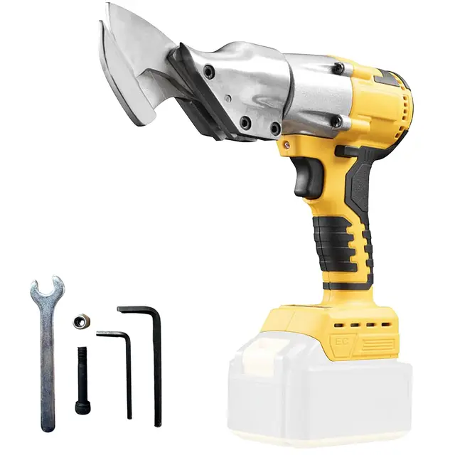 Tijeras de hojalata compatibles con batería Dewalt de 20 V, tijeras eléctricas de metal con cabezal giratorio de 360°, tijeras eléctricas sin escobillas para chapa, alfombras, tela, cuero, papel (sin