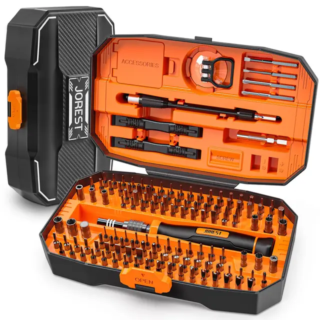 JOREST 152 en 1 set de Destornilladores de Precisión Magnéticos Profesionales, Kit de Reparación Portátil con Torx Triwing Bits para Macbook, PC,Switch, PS5, Gafas, Relojes, Laptop, Xbox