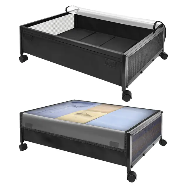specilite caja bajo cama con ruedas