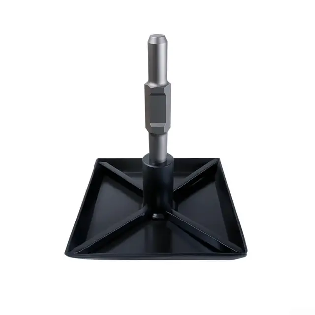 Placa de apisonamiento de aleación ligera con base gruesa ampliada para una compactación eficiente del suelo, para martillos eléctricos, diseño desmontable