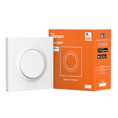 SONOFF Fusion Orb-ZBW1(ZBMINIR2-E) Interruptor Inteligente Zigbee 3.0 de Pared, 1 Gang, Funciona con Alexa, Google Home y Home Assistant, Automatización del Hogar, Carga de 10A