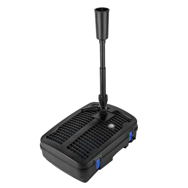 Forever Speed - Bomba para estanque 4 en 1 con filtro, 11 W, clarificador UV, 2500 l/h, con cable de alimentación de 10 m para diseño de fuentes de jardín Negro