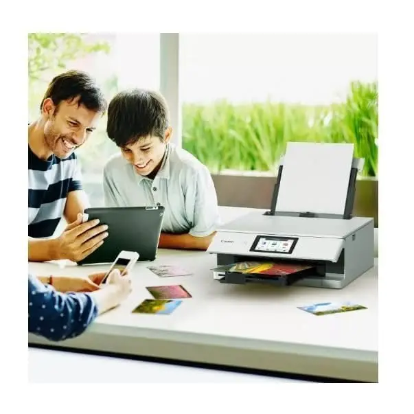 Canon Pixma TS8751 Impresora Multifunción 3 en 1, Sistema de Inyección de Tinta, Impresión, Escaneo y Copia, WiFi, Impresión Doble Cara, Alimentación Bidireccional, Blanco