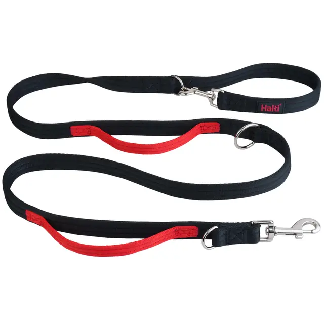 Correa de Control HALTI - Correa multifunción con Doble Enganche y Dos Asas, Ideal para antitirones Entrenamiento canino. Cómoda de sostener. Apta para Perros y Cachorros (2 Metros)