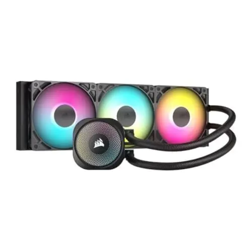 CORSAIR Nautilus 360 RS ARGB Refrigeración Líquida de CPU – 360mm AIO – Conexión Directa a la Placa Base – Intel LGA 1851/1700, AMD AM5/AM4 – 3X RS120 ARGB Ventiladores Incluidos – Negro
