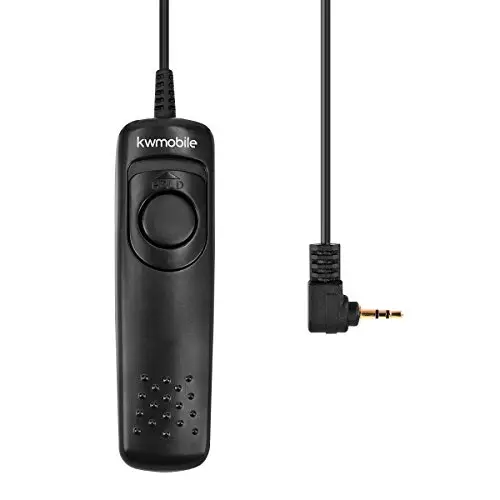 kwmobile Disparador Remoto para cámaras réflex - Mando a Distancia RS60-E3 - Cable Disparador para cámara DSLR - Compatible con Nikon Canon Samsung