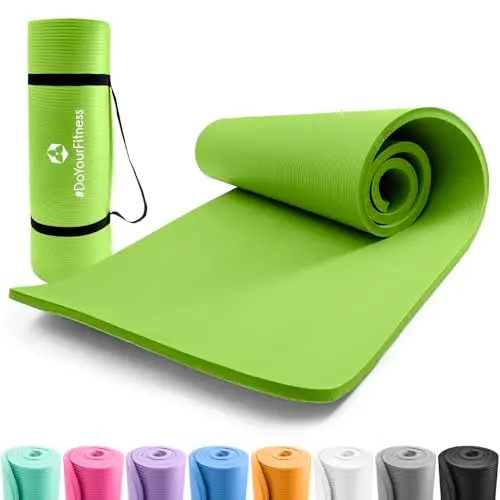 #DoYourFitness® Esterilla de fitness y yoga antideslizante | Para principiantes y avanzados | Grosor de 0,8cm a 2cm | Esterilla de gimnasia que no daña las articulaciones 183cm x 61cm o XXL 190cm x 100cm