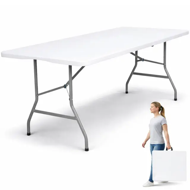 edihome mesa plegable 180x68x74 cm