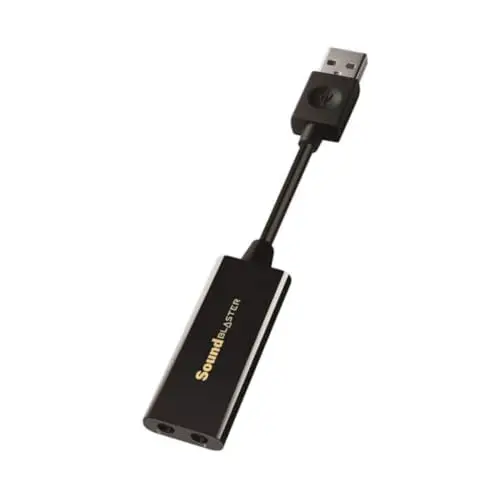 Creative Labs Sound Blaster Play 3 - Amplificador DAC USB y Tarjeta de Sonido Externa, Negro