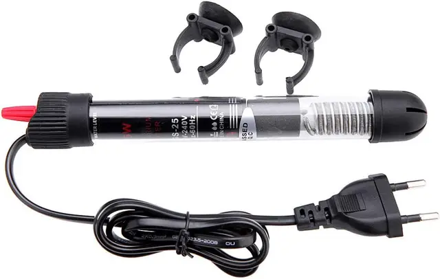 CAM2 Calentador de acuario, 60 l, 50 W, con indicador de temperatura, para depósitos de peces y acuarios (XS-50 W)