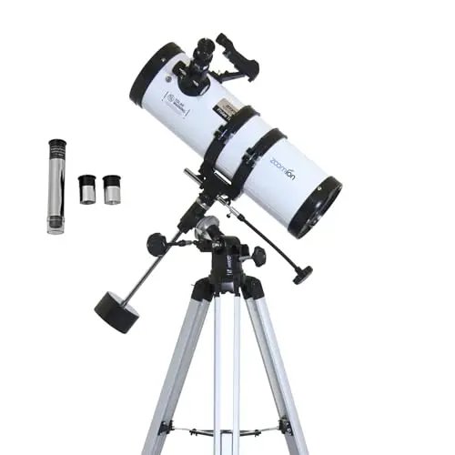 Philae 114/500 EQ Reflector telescopio - anteojo astronómico con trípode, Montura y oculares para niños y Principiantes