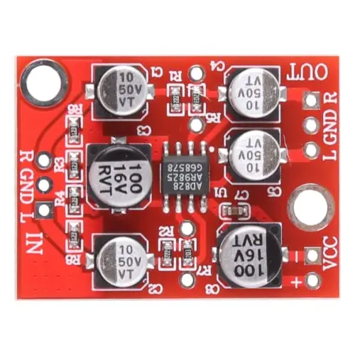 DC 5V-15V 6V 12V AD828 OP Amp Preamplificador Board Stereo Audio Preamp Module