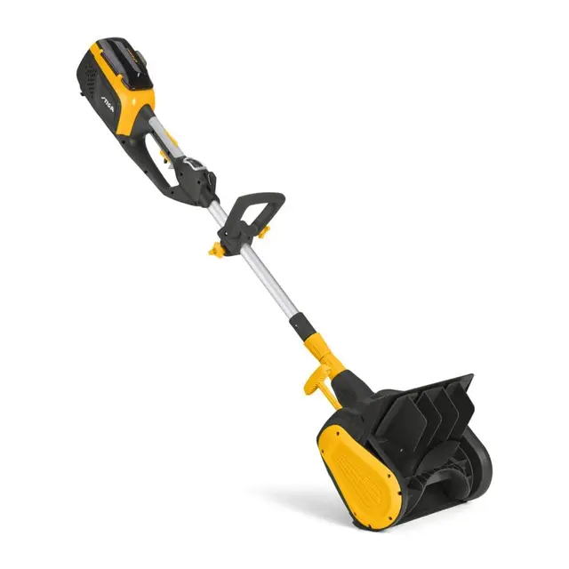 STIGA ST 300e Kit quitanieves (450 W), Funcionamiento hasta -20°, Incluye batería de 48 V (2 Ah) y Cargador, Color Amarillo