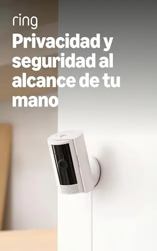 Ring Cámara interior (Indoor Camera 2.ª gen.) | Cámara de vigilancia wifi con enchufe para mascotas | Vídeo 1080p HD, comunicación bidireccional, cubierta de privacidad | 30 días gratis de Ring Home