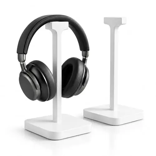 Genérico Soporte Auriculares Mesa Diseño Vertical, Base Escritorio para Cascos Gaming y Audio Estudio, Compatible con Auriculares Circumaurales Estándar, Minimalista, Regalo Gamer