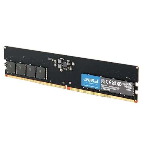 Crucial RAM DDR5 16GB 5600MHz, Memoria PC (o 5200MHz / 4800MHz) CL46 - CT16G56C46U5