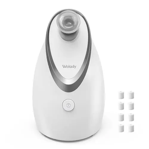 Vaporizador Facial,Nano Vaporizador Iónico Para Spa,ángulo ajustable,Atomizador de Vapor Adecuado,Nebulización Rápida,Vaporizador Facial Profesional,para Sauna,Spa,Rostro y Humidificador