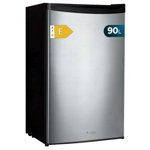 Cecotec Nevera Pequeña Frigorífico Mini 91L 1 Puerta Bolero Coolmarket TT Origin 90 Inox E. Frigorífico Sobremesa, 83cm de Alto y 47cm de Ancho, Bajo Consumo, Temperatura Regulable