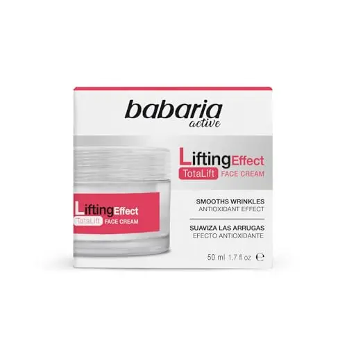 Babaria - Crema Facial Lifting Effect Total Lift | Crema Antiarrugas Mujer Y Hombre | Cremas Faciales Mujer Con Efecto Antioxidante Y Antiedad | Vitamina E Y Escualano, 100% Vegano 50 Ml