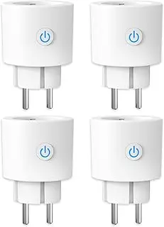 ANTELA Enchufe Inteligente WiFi 16A 3680W con Monitor de Energía, Compatible con Alexa y Google Home, Horarios y Temporizadores, No Necesita HUB,4pc – Imagen 1