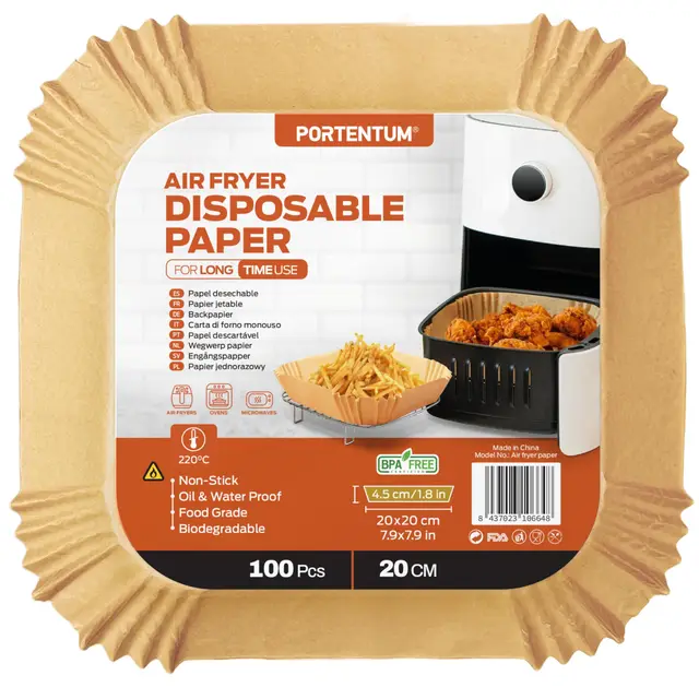 portentum papel freidora aire 100 ud
