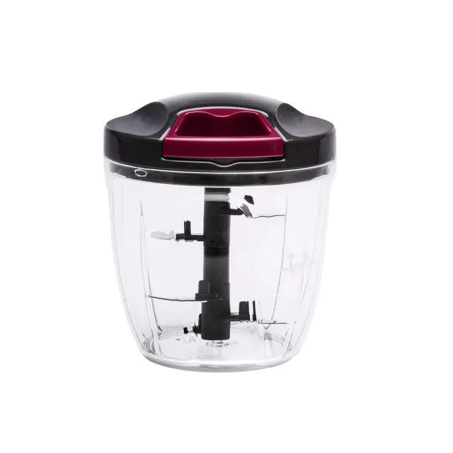 JATA HOGAR HMAQ4506 - Picadora Manual con Cuerda 900 ml, Trituradora de Alimentos Multifunción, Picador de Verduras, Cebolla, Ajo y Frutos Secos, Batidora Manual para Salsas y Emulsiones, Libre BPA