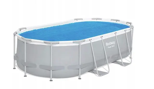 Manta solar para Ovalpool 503 x 274 cm Sheepmania Warmer 150 micras | Lona solar para Bestway, Intex | Aislamiento térmico, ahorro de energía