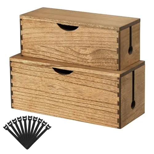 kirigen caja cables madera maciza juego