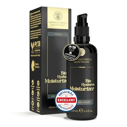 Crema Facial Hombre 100 ml • +Guaraná +Ácido Hialurónico +Lípidos Vegetales • Hidratante Antiarrugas para el Rostro Masculino • Crema Refrescante Hombre • Anti-Aging Made in Germany