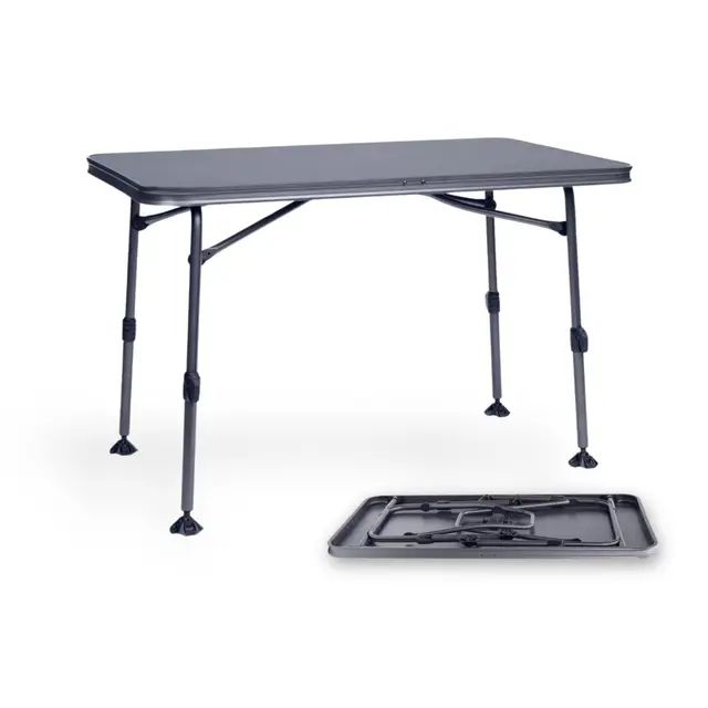 BERGER Molveno Mesa de camping | Mesa plegable de aluminio regulable en altura 115 x 70 cm, mesa de camping plegable, mesa de camping mesa de jardín plegable | mesa plegable para balcón, mesa de
