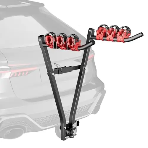 Wiltec Portabicicletas de Bola para 3 plazas – Soporte Resistente hasta 45 kg, Estructura de Acero Q235, instalación fácil, Transporte Seguro y Estable, Ideal para Coches y autocaravanas.