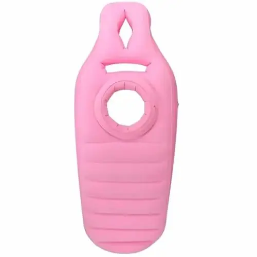 Esterilla de yoga para embarazadas, cómoda, de felpa, colchón inflable de PVC perforado, cómoda almohada de cuerpo completo, almohada de embarazo para dormir, color rosa