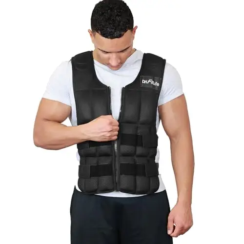 DH FitLife Chaleco Lastrado Ajustable 10/20/30 kg para Musculación y Entrenamiento de Fuerza | Chaleco con Peso | Chaleco para Correr Hombres y Mujeres