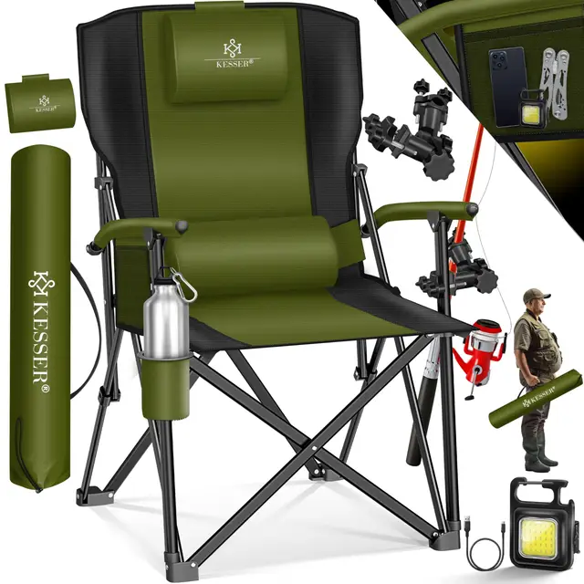 kesser silla camping plegable 160kg
