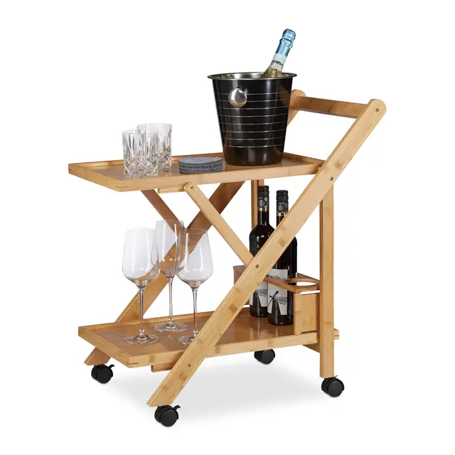 relaxdays carrito camarera plegable