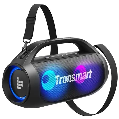 Tronsmart Bang SE - Altavoz Bluetooth con Correa para el Hombro, Altavoz portátil al Aire Libre, 40 W, 24 Horas de autonomía, Bluetooth 5.3, impermeabilidad IPX6, AUX, Ranura para Tarjeta Micro SD