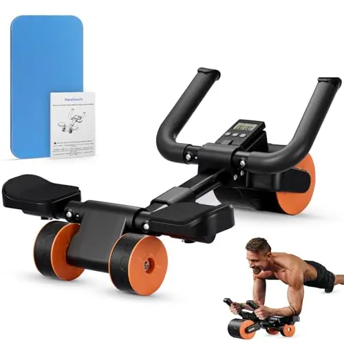 Rueda Abdominal de Rebote Automático, Rodillo Abdominales Fitness, Abs Maquina Abdominales En el Gimnasio y en Casa, Deporte Ejercicio Para Hombres y Mujeres